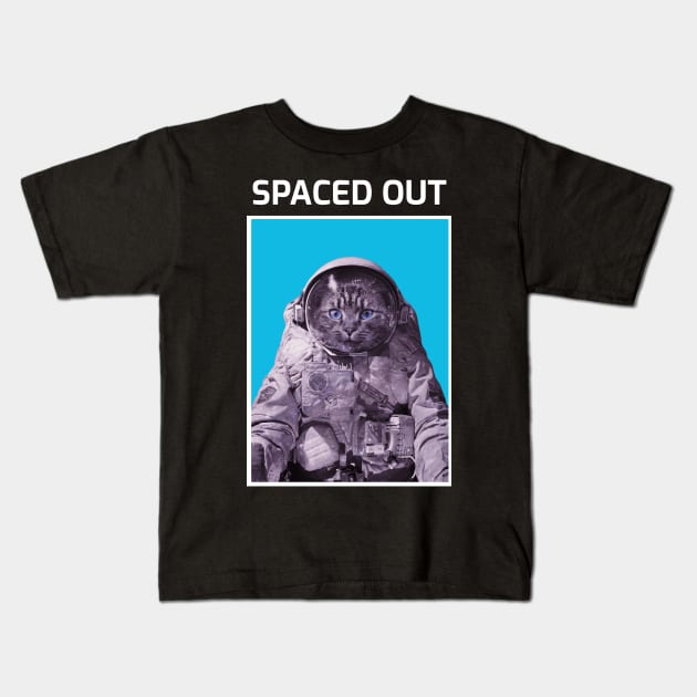 SPACED OUT CAT Kids T-Shirt by TeeNZ